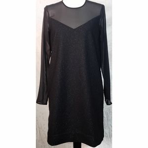 COS Black Wool Blend Shift Dress Avant Garde Pockets Lagenlook
